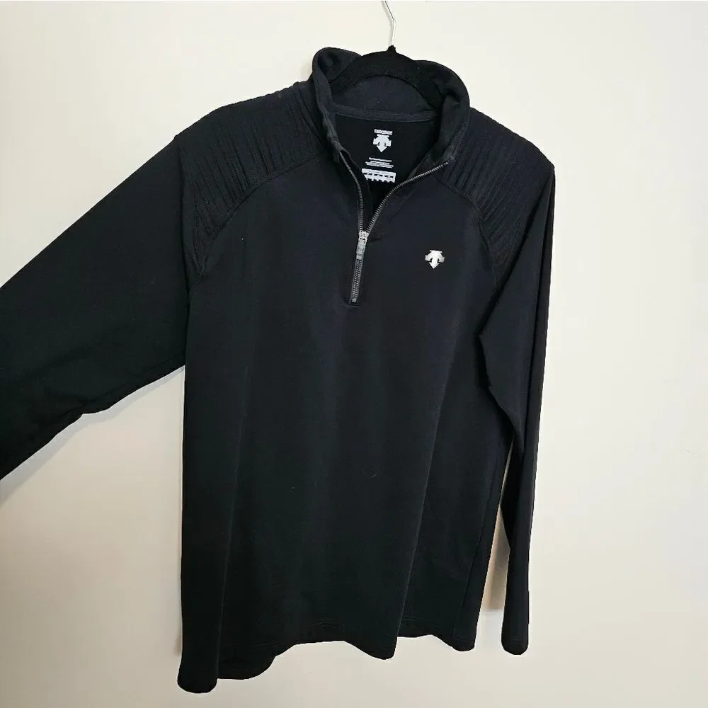 Descente Black 1/4 Zip Pullover Mens XL